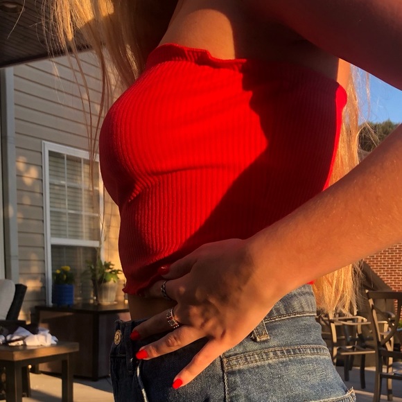 Red tube top - Picture 3 of 3